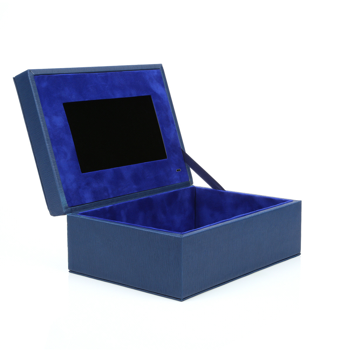 Large Blue Leather Video Box | Spreengs